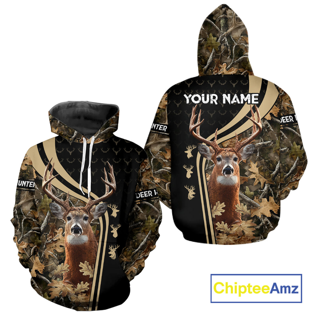 Custom Camo Forest 3D Animal Deer Hunting Shirt Best Hunting Clothes For Season NHT98