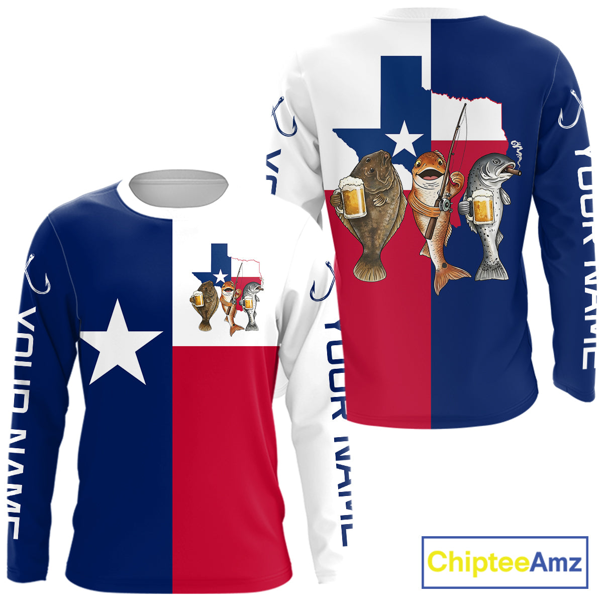Texas Slam Fishing Shirts Long Sleeve For Men, Personalized Inshore Slam Fishing Team Jersey NHT846