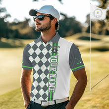 Load image into Gallery viewer, Personalized Skeleton Golf Polo Shirt For Mens - Funny Grim Reaper Golf Team Polo|Green NHT1153