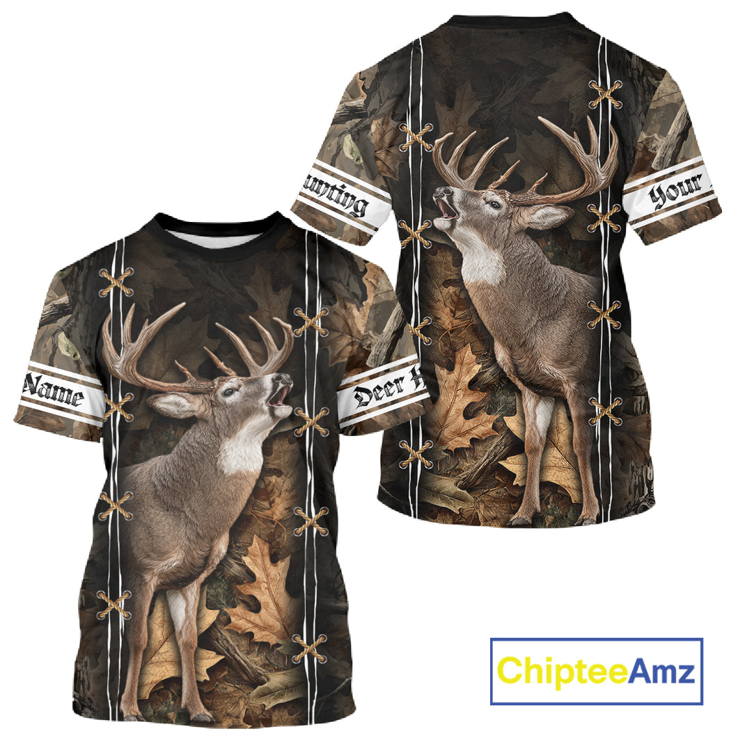 Deer Hunting Camo Customize Name 3D All Over Printed Shirts Personalized Gift For Hunter NHT188
