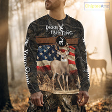 Load image into Gallery viewer, Mule Deer US Flag 3D All Over Print Shirts, Personalized Hunting Gifts For Deer Hunters NHT191