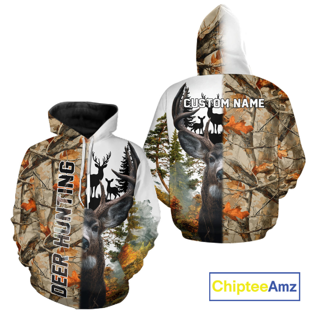 Best Deer Hunting Camouflage Custom Name Shirts for Hunters, Personalized Hunting Shirt NHT14
