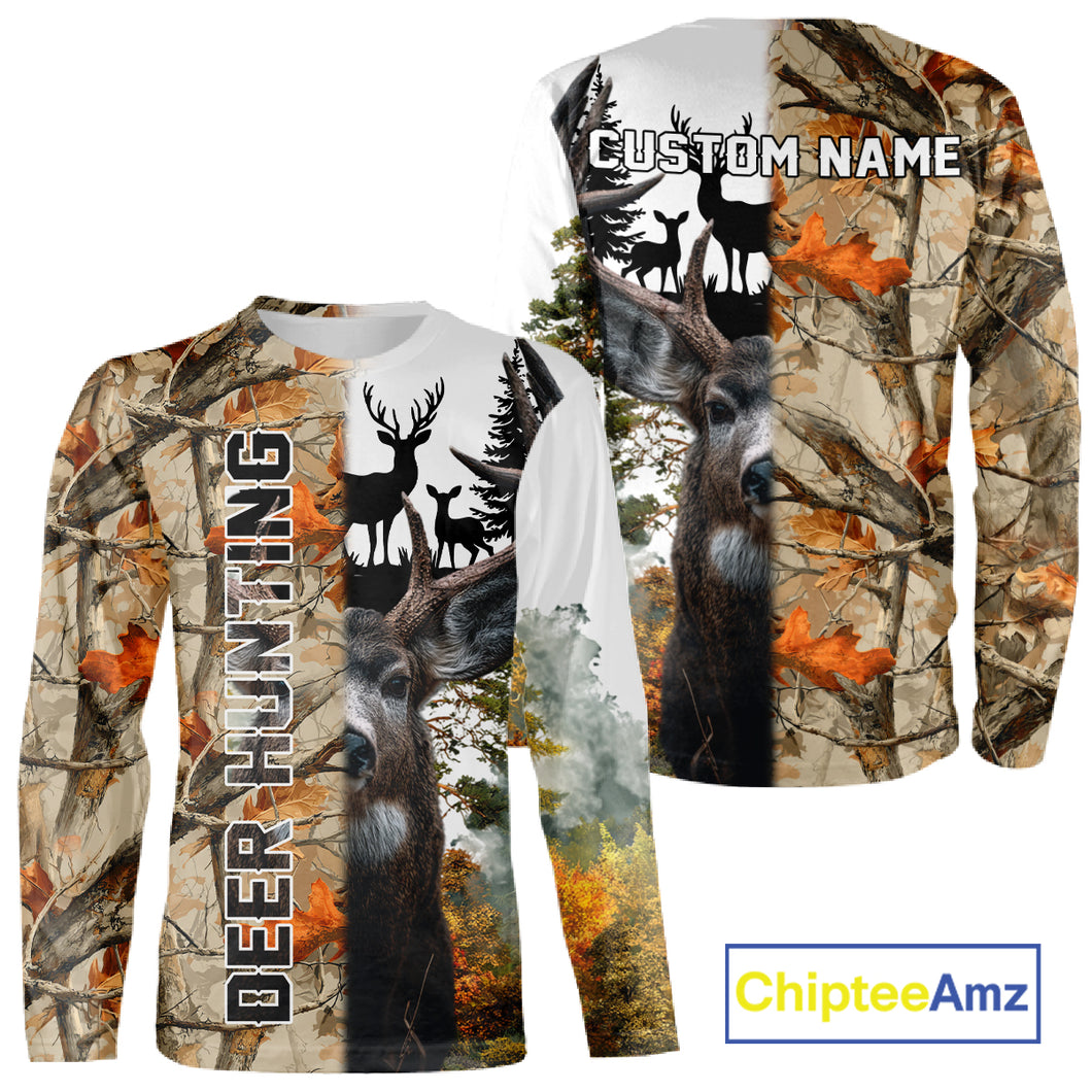 Best Deer Hunting Camouflage Custom Name Shirts for Hunters, Personalized Hunting Shirt NHT14