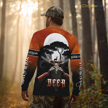 Load image into Gallery viewer, Season Personalized Deer Hunting Shirt 3D Full Moon Deer Skull All Over Print Hunting Gifts NHT36