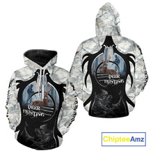 Load image into Gallery viewer, Best Buck Deer Hunting Clothes Winter Camo Grim Reaper Design Custom Name For Hunters NHT44
