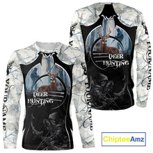 Load image into Gallery viewer, Best Buck Deer Hunting Clothes Winter Camo Grim Reaper Design Custom Name For Hunters NHT44