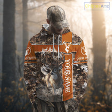 Load image into Gallery viewer, Whitetail Deer Hunting Season Shirt 3D Buck Design Custom Hunting Gift Camouflage Deer Shirts NHT49