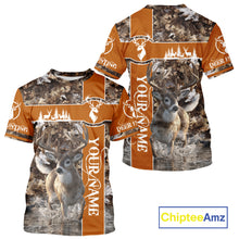 Load image into Gallery viewer, Whitetail Deer Hunting Season Shirt 3D Buck Design Custom Hunting Gift Camouflage Deer Shirts NHT49
