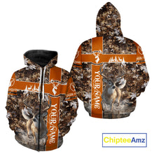 Load image into Gallery viewer, Whitetail Deer Hunting Season Shirt 3D Buck Design Custom Hunting Gift Camouflage Deer Shirts NHT49