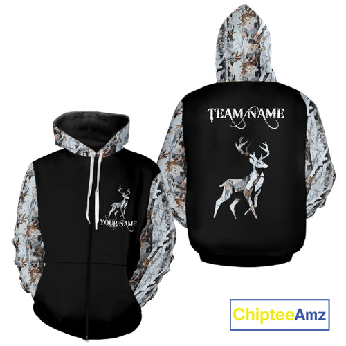 Best Deer Hunting Snow camo custom Name 3D all over printed Shirt, Deer hunting gifts NHT50