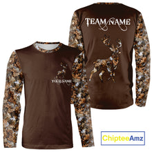 Load image into Gallery viewer, Best Deer Hunting Brown Camouflage Custom Name 3D All-Over Printed Shirt, Deer Hunting Gifts NHT52
