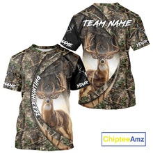 Load image into Gallery viewer, Beautiful Deer Hunting Shirt Forest Camo 3D Print Custom Name Team Name For Deer Hunters NHT56