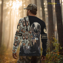 Load image into Gallery viewer, Deer Hunting Shirt Whitetail Deer With Scope Camo Custom Name Hunting Gifts For Hunters NHT86