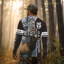 Load image into Gallery viewer, Elk Hunting Shirt Personalized 3D All Over Print Brown With Gray Camo Hunting Clothes NHT99