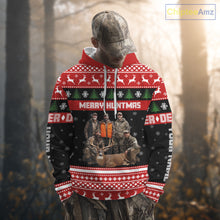 Load image into Gallery viewer, Custom Merry Huntmas Shirt – Personalized Deer Hunting Christmas Shirt with Your Photo NHT308