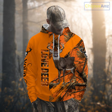 Load image into Gallery viewer, Deer Hunting 3D Orange Camo Shirt Custom Name  Perfect Gift for Hunters NHT13