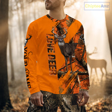 Load image into Gallery viewer, Deer Hunting 3D Orange Camo Shirt Custom Name  Perfect Gift for Hunters NHT13