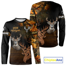 Load image into Gallery viewer, Best Black Camo Deer Hunting Clothes Custom Name Whitetail Deer Design Hunting Gifts NHT40