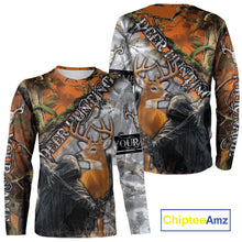 Load image into Gallery viewer, Deer Hunting 3D Shirt All-Over Print Orange White Tree Camo Deer Buck Grim Reaper For Hunters NHT23