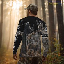 Load image into Gallery viewer, Best Season Whitetail Deer Hunting Shirt Custom Name Black Camo Forest Gift For Hunters NHT54