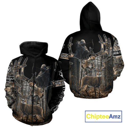 Best Season Whitetail Deer Hunting Shirt Custom Name Black Camo Forest Gift For Hunters NHT54