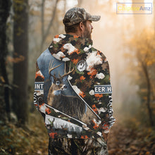 Load image into Gallery viewer, Best Custom Name Hunting Deer 3D Shirt With All Over Whitetail Deer Print And Camouflage NHT70