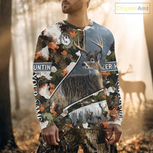 Load image into Gallery viewer, Best Custom Name Hunting Deer 3D Shirt With All Over Whitetail Deer Print And Camouflage NHT70