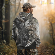 Load image into Gallery viewer, Custom 3D Deer Hunting Shirt With Black Deer Grim Reaper Winter Camo For Deer Hunting Season NHT74