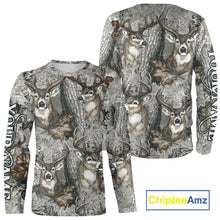 Load image into Gallery viewer, Beautiful Deer Hunting Shirt Pattern Deer Camo Custom Name 3D All Over Printed Hunting Gift NHT88