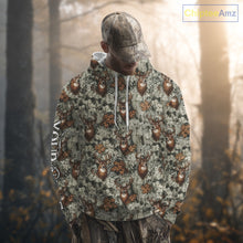 Load image into Gallery viewer, Beautiful Deer Hunting Shirt Pattern Deer Camo Custom Name 3D All Over Printed Hunting Gift NHT89