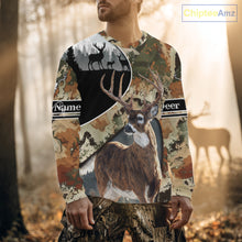 Load image into Gallery viewer, Whitetail Deer Hunting Shirt With Camouflage, Deer Hunter Custom Name, Hunting Gift  NHT97