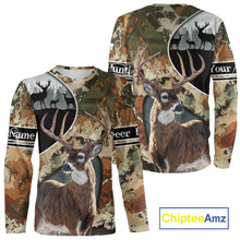 Load image into Gallery viewer, Whitetail Deer Hunting Shirt With Camouflage, Deer Hunter Custom Name, Hunting Gift  NHT97