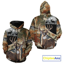 Load image into Gallery viewer, Whitetail Deer Hunting Shirt With Camouflage, Deer Hunter Custom Name, Hunting Gift  NHT97