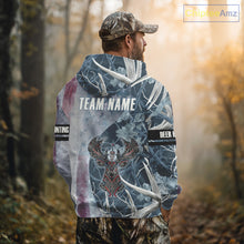 Load image into Gallery viewer, Best Deer Hunting Shirt with US Flag Deer Camo for Hunters, Perfect Hunter Gifts NHT22