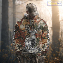 Load image into Gallery viewer, Season Deer Hunting Shirt Brown Green Camo 3D Custom Name Clothes For Hunters NHT91