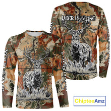 Load image into Gallery viewer, Season Deer Hunting Shirt Brown Green Camo 3D Custom Name Clothes For Hunters NHT91