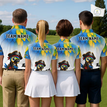 Load image into Gallery viewer, Personalized Pirate Parrot Mens Golf Polo Shirt Custom Pirate Bird Golf Jersey NHT1188