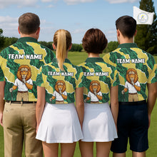 Load image into Gallery viewer, Custom Green Lion Mens Golf Polo Shirts, Lion Golf Team Jerseys NHT1041