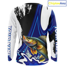 Load image into Gallery viewer, Walleye Fishing Jersey Personalized Name Fishing Shirt, Angler Tournament Fishing Apparel NHT871