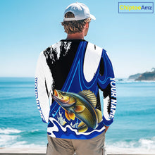 Load image into Gallery viewer, Walleye Fishing Jersey Personalized Name Fishing Shirt, Angler Tournament Fishing Apparel NHT871