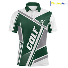 Load image into Gallery viewer, Green Mens Golf Polo Shirt Custom Golf Shirts For Team Personalized Golf Gifts NHT721