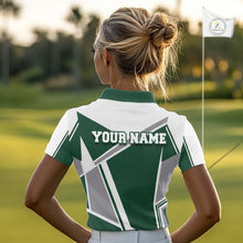 Load image into Gallery viewer, Green Womens Golf Polo Shirt Custom Golf Shirts For Team Personalized Golf Gifts NHT721