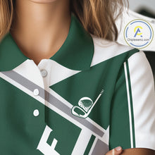 Load image into Gallery viewer, Green Womens Golf Polo Shirt Custom Golf Shirts For Team Personalized Golf Gifts NHT721