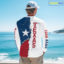 Load image into Gallery viewer, Texas Fishing Shirt Long Sleeve Patriotic Texas Flag UV Protection Fishing Apparel