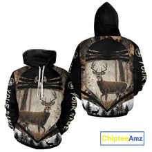 Load image into Gallery viewer, Best Deer Hunting Shirt 3D Custom Name Hoodie, Hunting Sweatshirt for Men NHT349