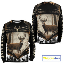 Load image into Gallery viewer, Best Deer Hunting Shirt 3D Custom Name Hoodie, Hunting Sweatshirt for Men NHT349