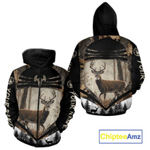 Load image into Gallery viewer, Best Deer Hunting Shirt 3D Custom Name Hoodie, Hunting Sweatshirt for Men NHT349