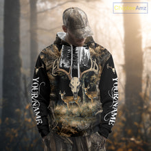 Load image into Gallery viewer, Deer Hunting Gift, Personalized Whitetail Deer Hunting 3D All Over Printed  Camo Hoodie NHT361