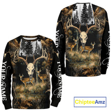 Load image into Gallery viewer, Deer Hunting Gift, Personalized Whitetail Deer Hunting 3D All Over Printed  Camo Hoodie NHT361