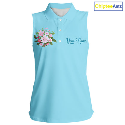 Blue Golf Mama Womens Polo Shirt, Funny Golf Mom Shirt, Mothers Day Gift For Golf Lover Mom, Ladies Golf Polo NHT750
